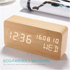 TrendyVault™ TimeGlow Clock – Wooden LED Digital Alarm Clock