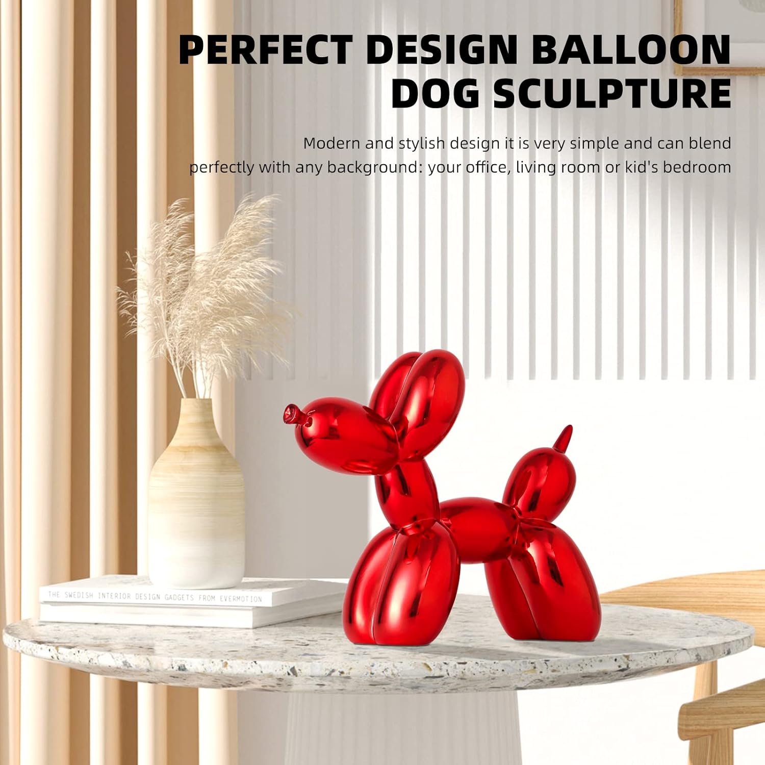 TrendyVault™ BalloonPup Figurine – Mini Ceramic Decor for Study Room