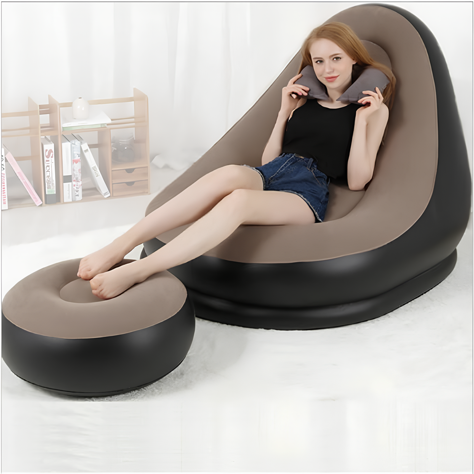 TrendyVault™ LazyLounge Chair – Inflatable Sofa for Relaxation