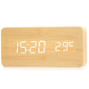 TrendyVault™ TimeGlow Clock – Wooden LED Digital Alarm Clock