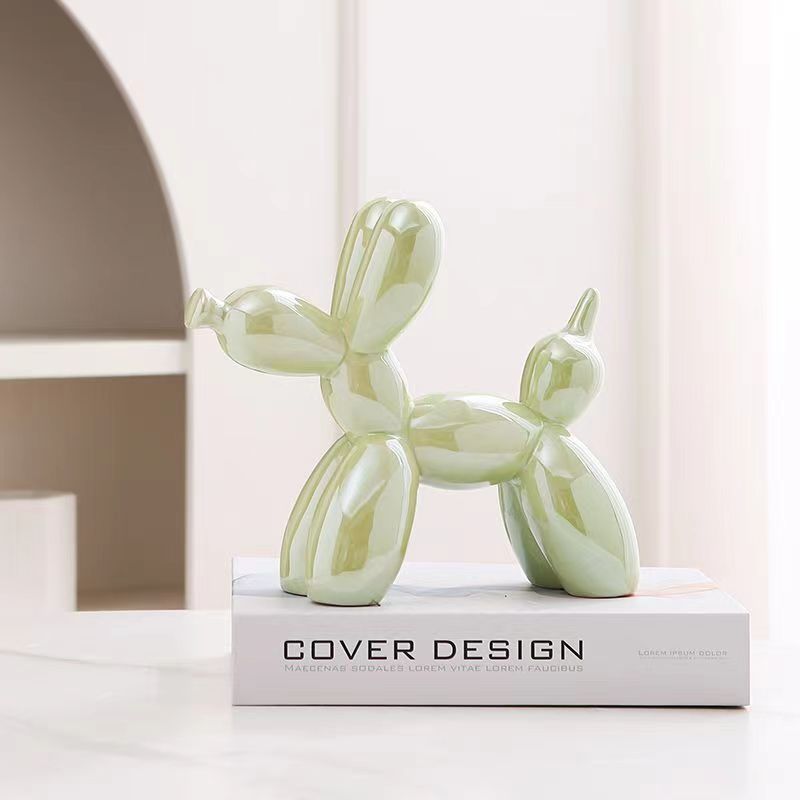 TrendyVault™ BalloonPup Figurine – Mini Ceramic Decor for Study Room